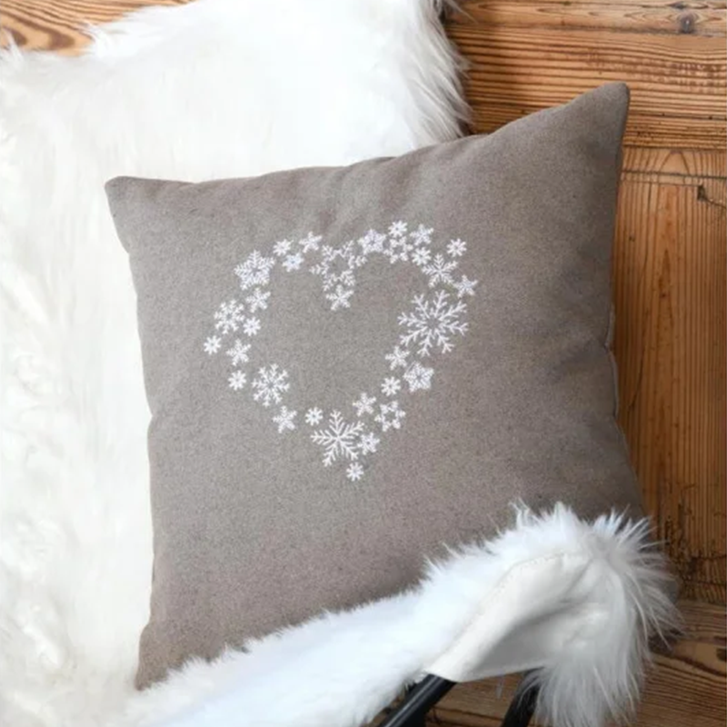 Coussin Arly taupe