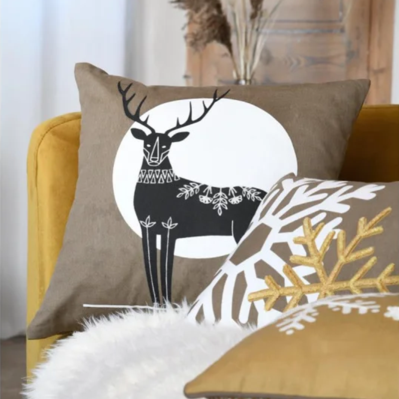 Coussin Estrella taupe