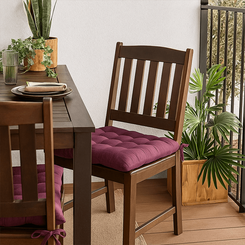 Galette de chaise Coline pourpre