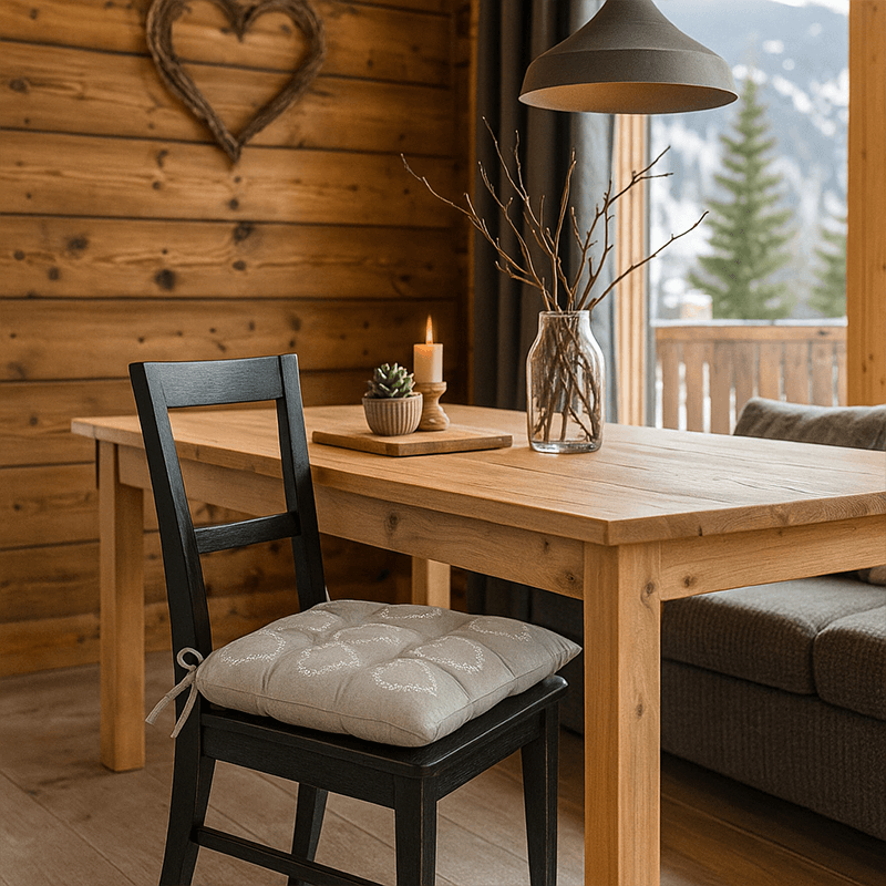 Galette de chaise Arbin coeur naturel