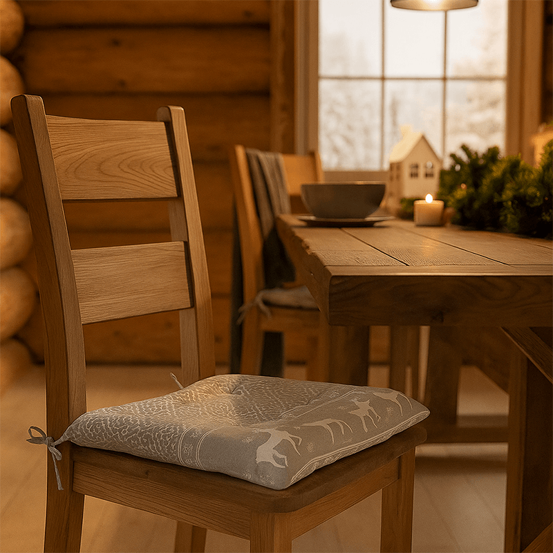 Galette de chaise Arbin renne naturel