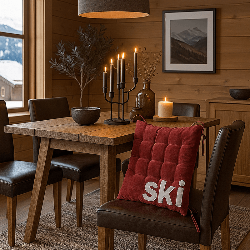 Galette de chaise Chamonix rouge