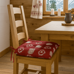 Galette de chaise Ornon rouge