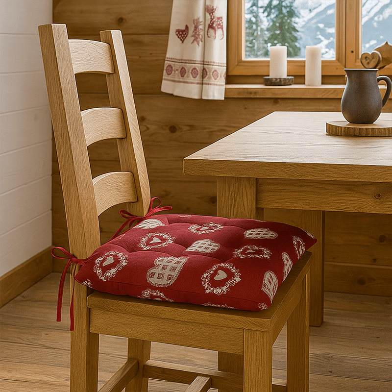 Galette de chaise Ornon rouge