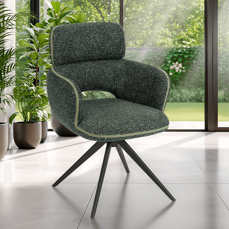 Chaise Célia accoudoirs vert