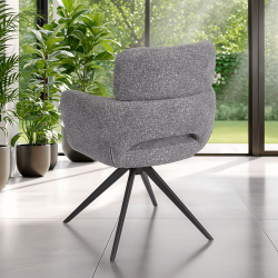 Chaise Célia accoudoirs gris clair