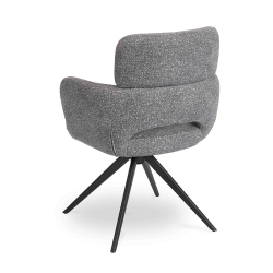 Chaise Célia accoudoirs gris clair