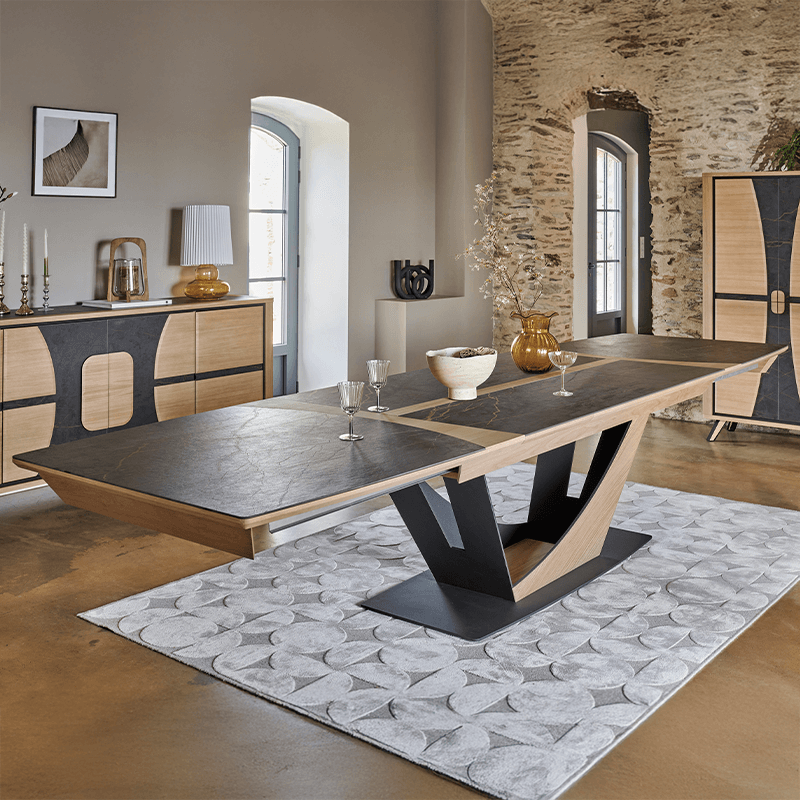 Table Tonneau extensible 220 x 110 cm