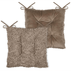 Galette de chaise Cosylife taupe