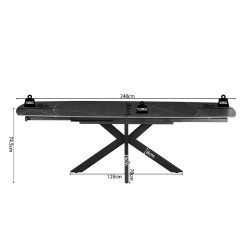 Table extensible Ares noir