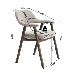 Chaise Coralia marron