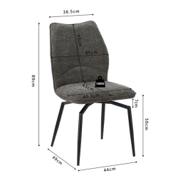 Chaise Lara pivotante gris