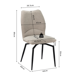 Chaise Lara pivotante écru
