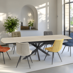 Table Calypso extensible 180x90 cm beige