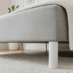 Pieds Bois 25 cm blanc