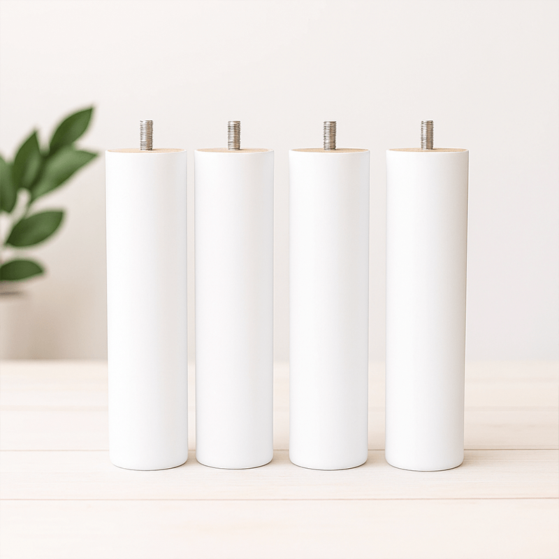 Pieds Bois 25 cm blanc