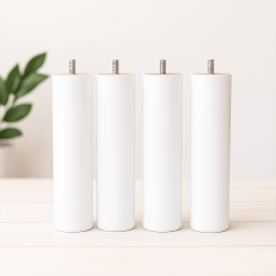 Pieds Bois 35 cm blanc