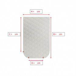 Forme angles arrondis Matelas pour CAMPING-CAR mémoire de forme PLENITUDE