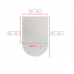 Forme ronde Matelas pour CAMPING-CAR mémoire de forme PLENITUDE