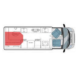 Plan Matelas pour CAMPING-CAR mémoire de forme PLENITUDE